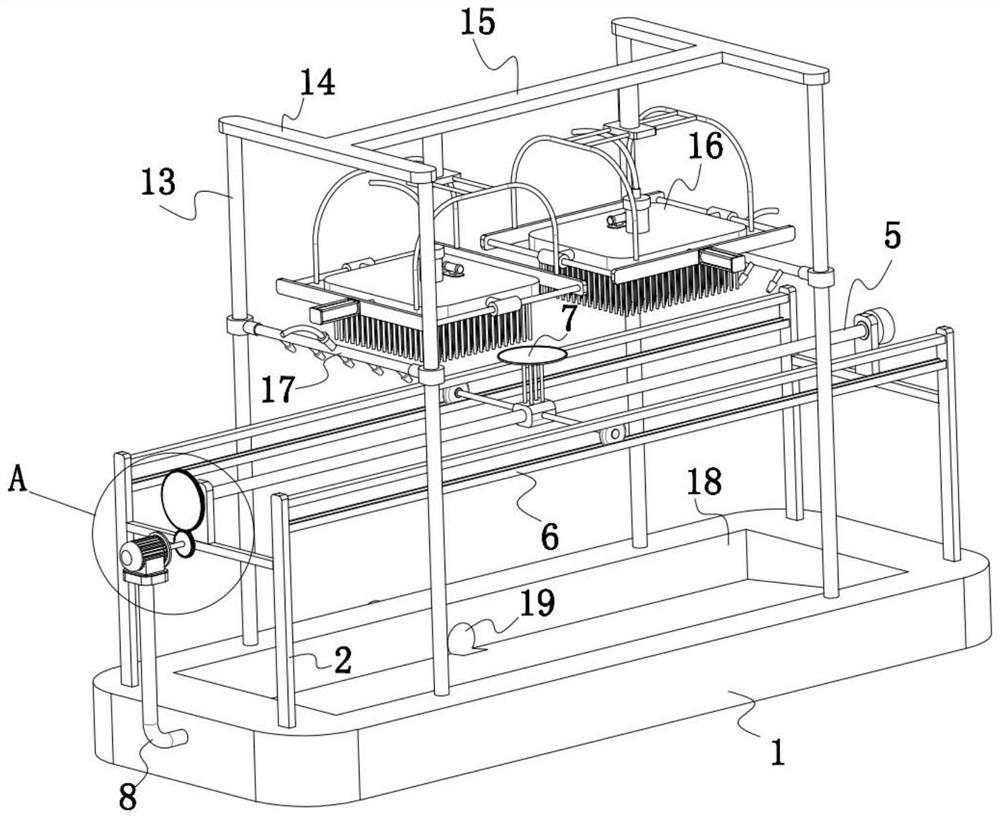 Cleaning device for circuit board electroplateing processing and application method of cleaning device