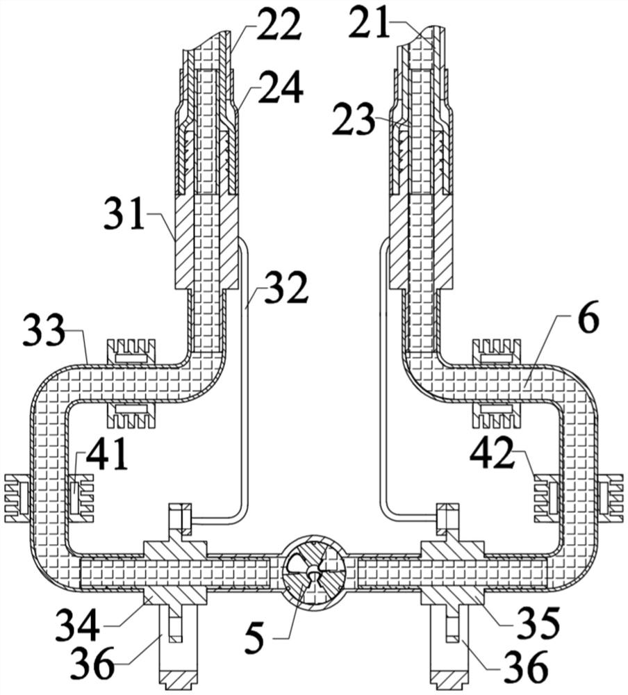 A liquid metal series cooling cable