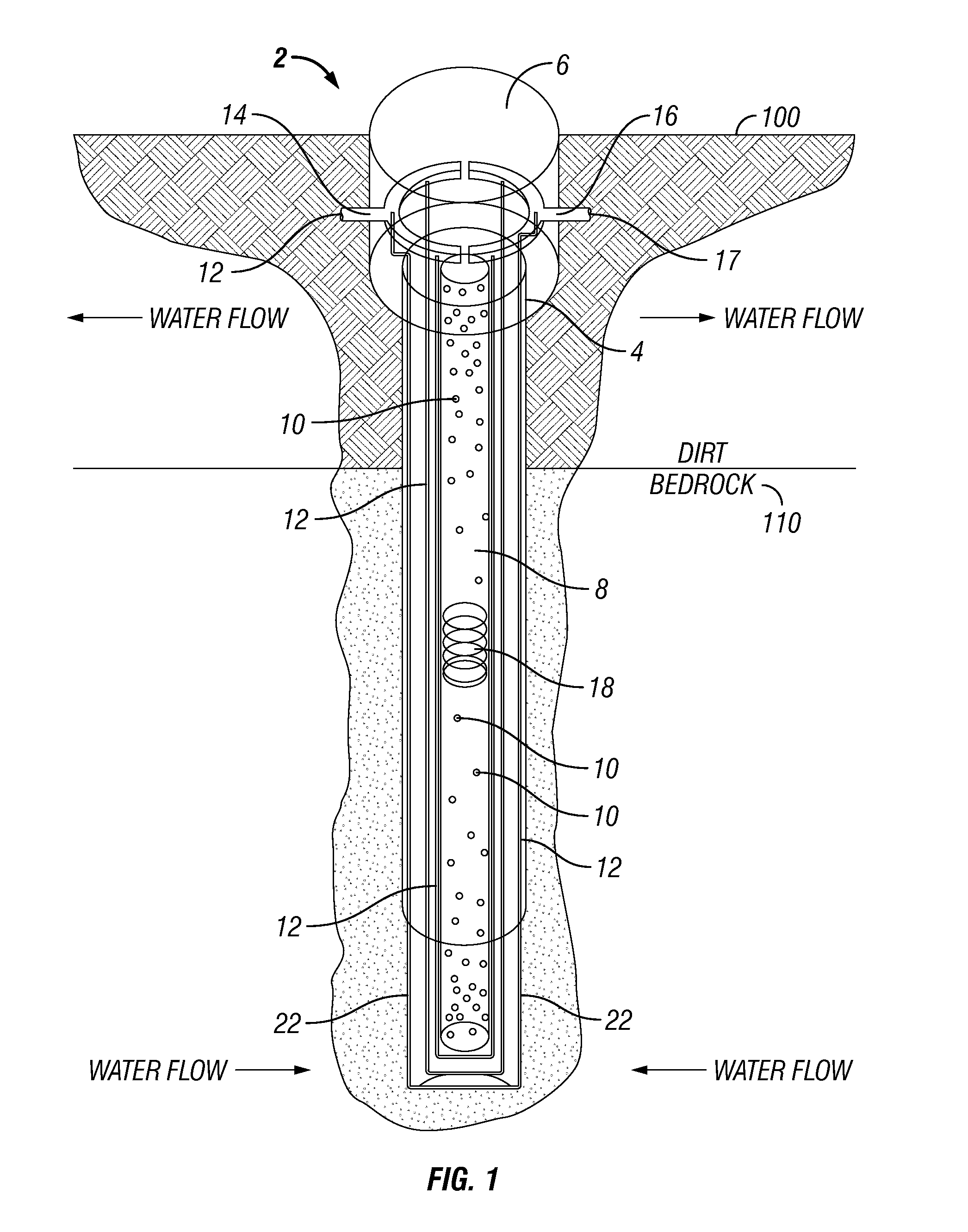 Convection enhanced closed loop geothermal heat pump well