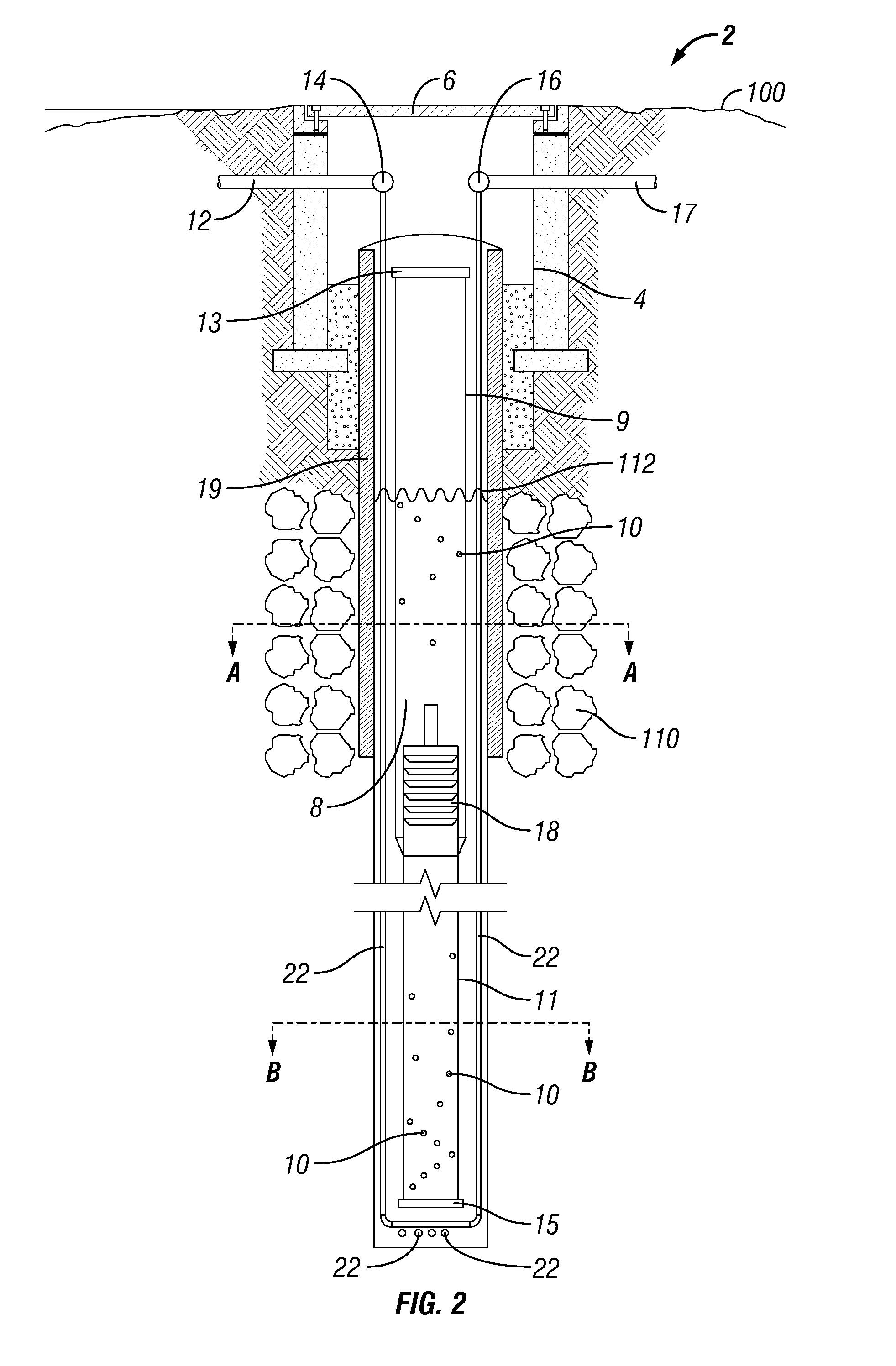 Convection enhanced closed loop geothermal heat pump well