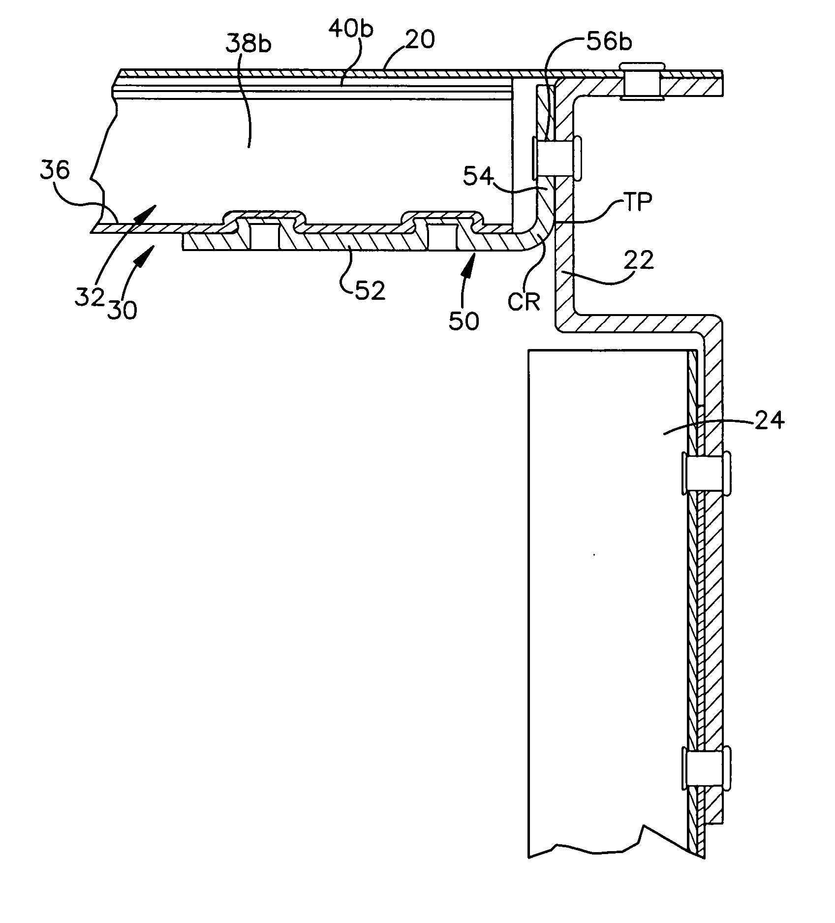 Trailer roof bow with clinched end pieces