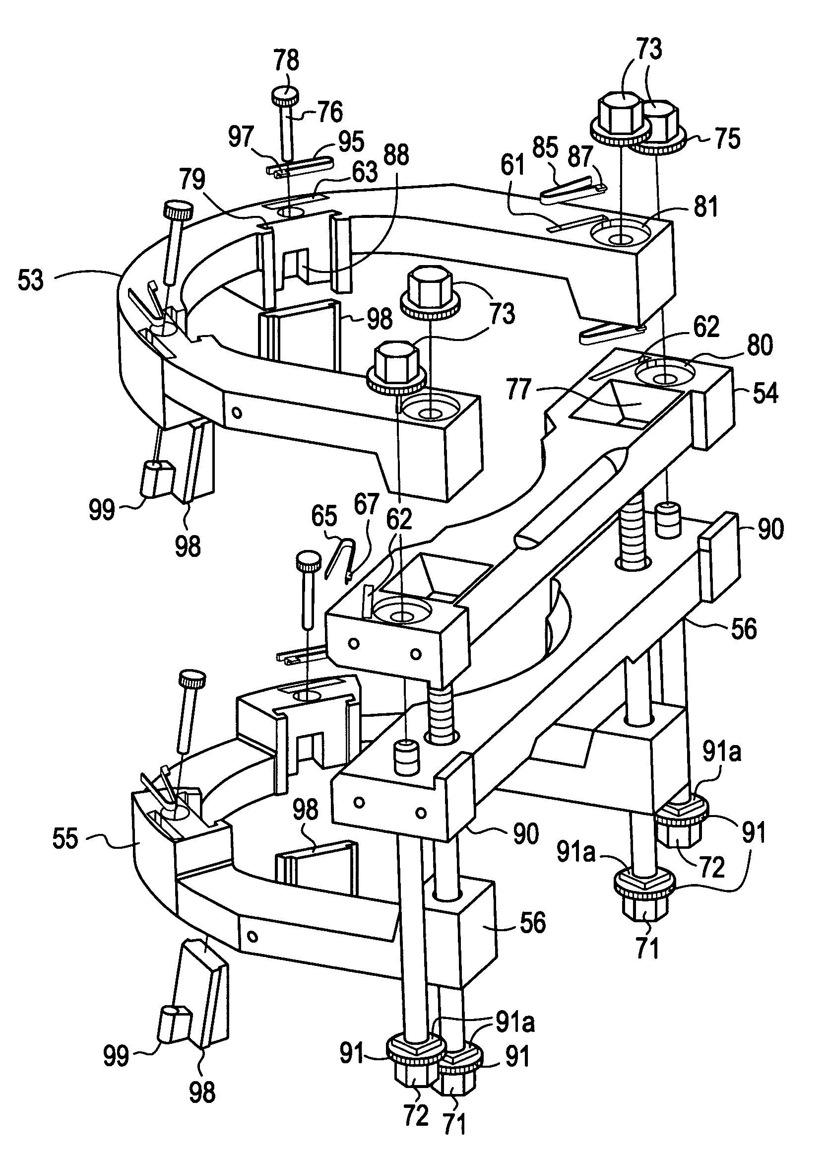 Method and apparatus for clamping a riser brace assembly in nuclear reactor