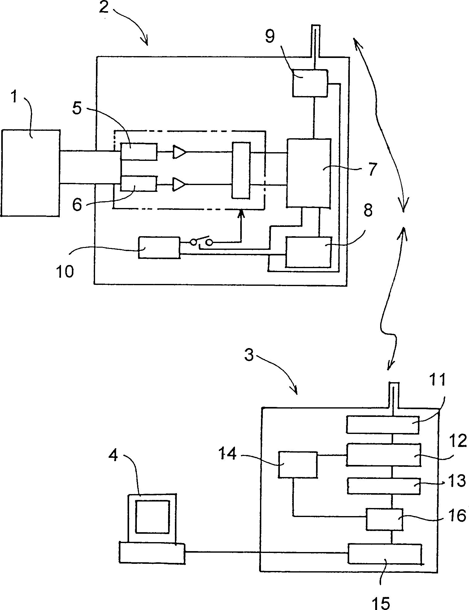 Monitor system with internal power supply