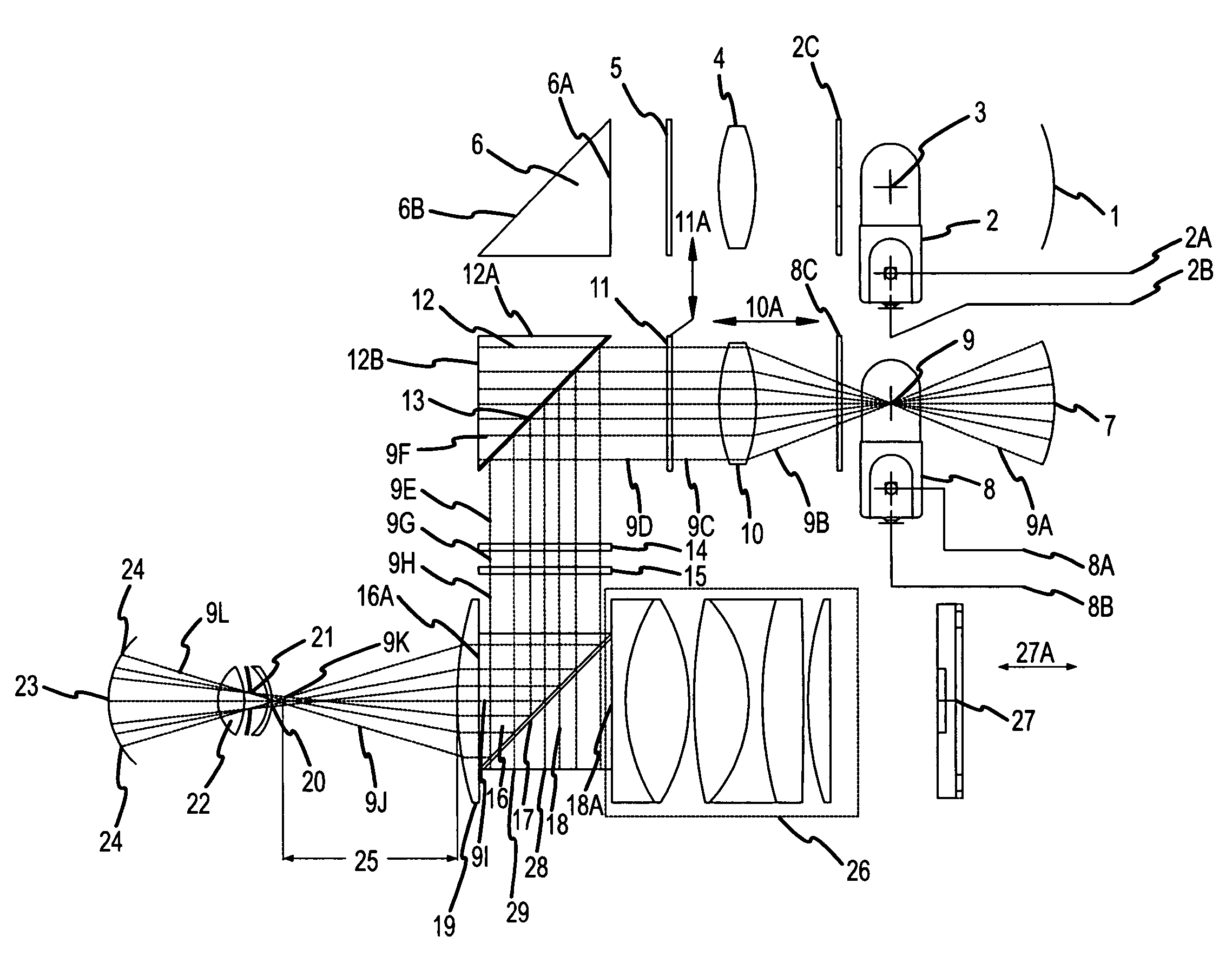 Hand held device and methods for examining a patient's retina