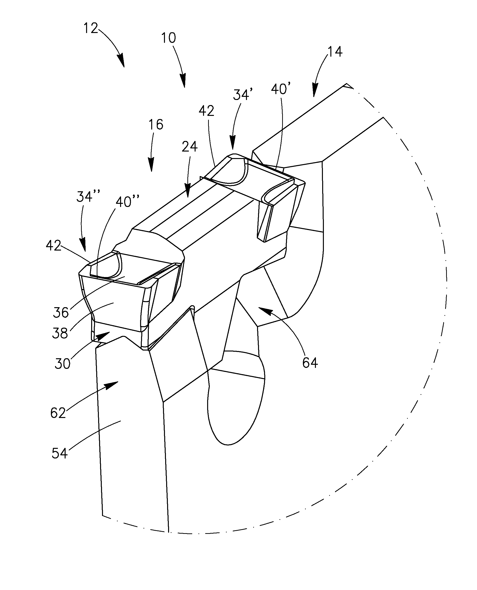 Cutting tool and double-ended cutting insert therefor