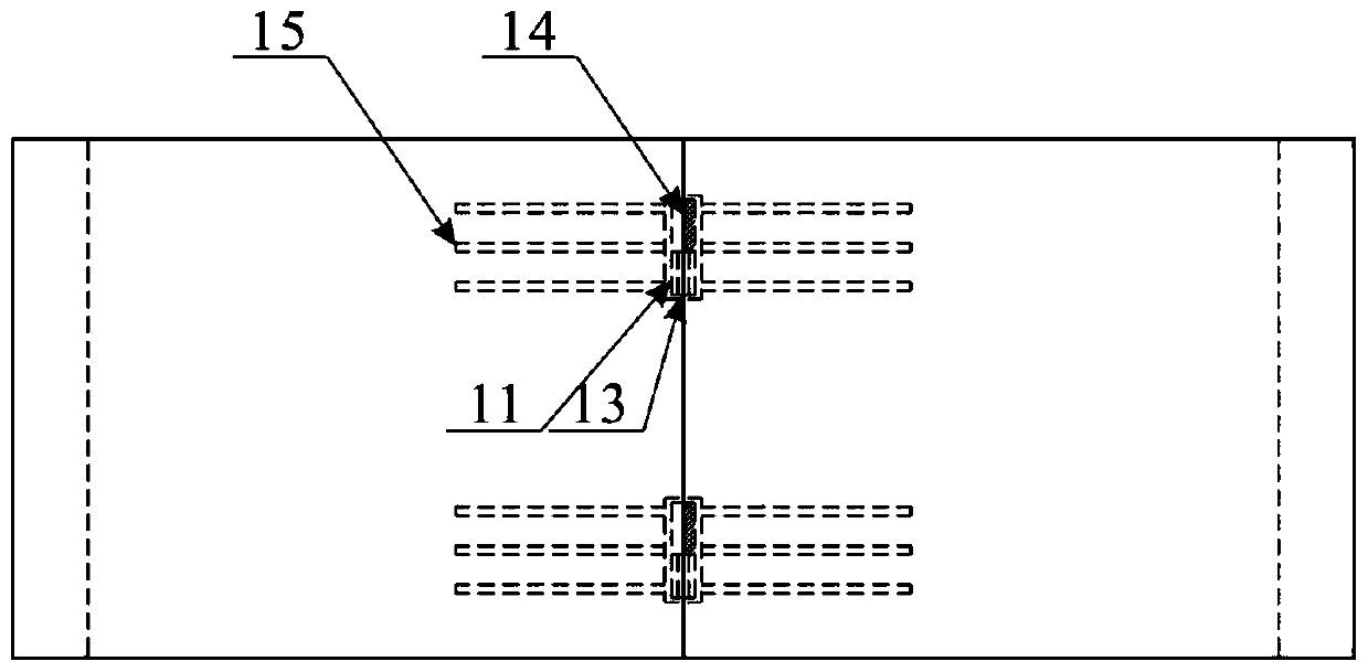 Bent bolt combination joint for secondary lining of mining method construction tunnel and reinforcing method