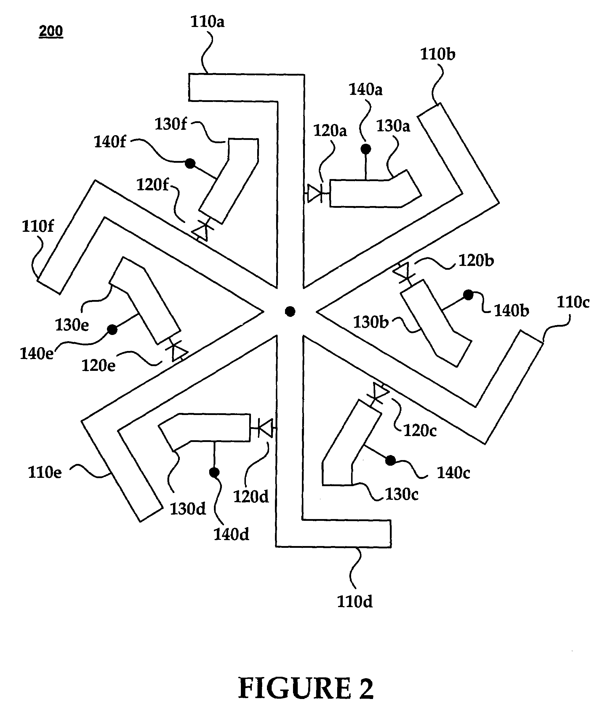 Reducing stray capacitance in antenna element switching