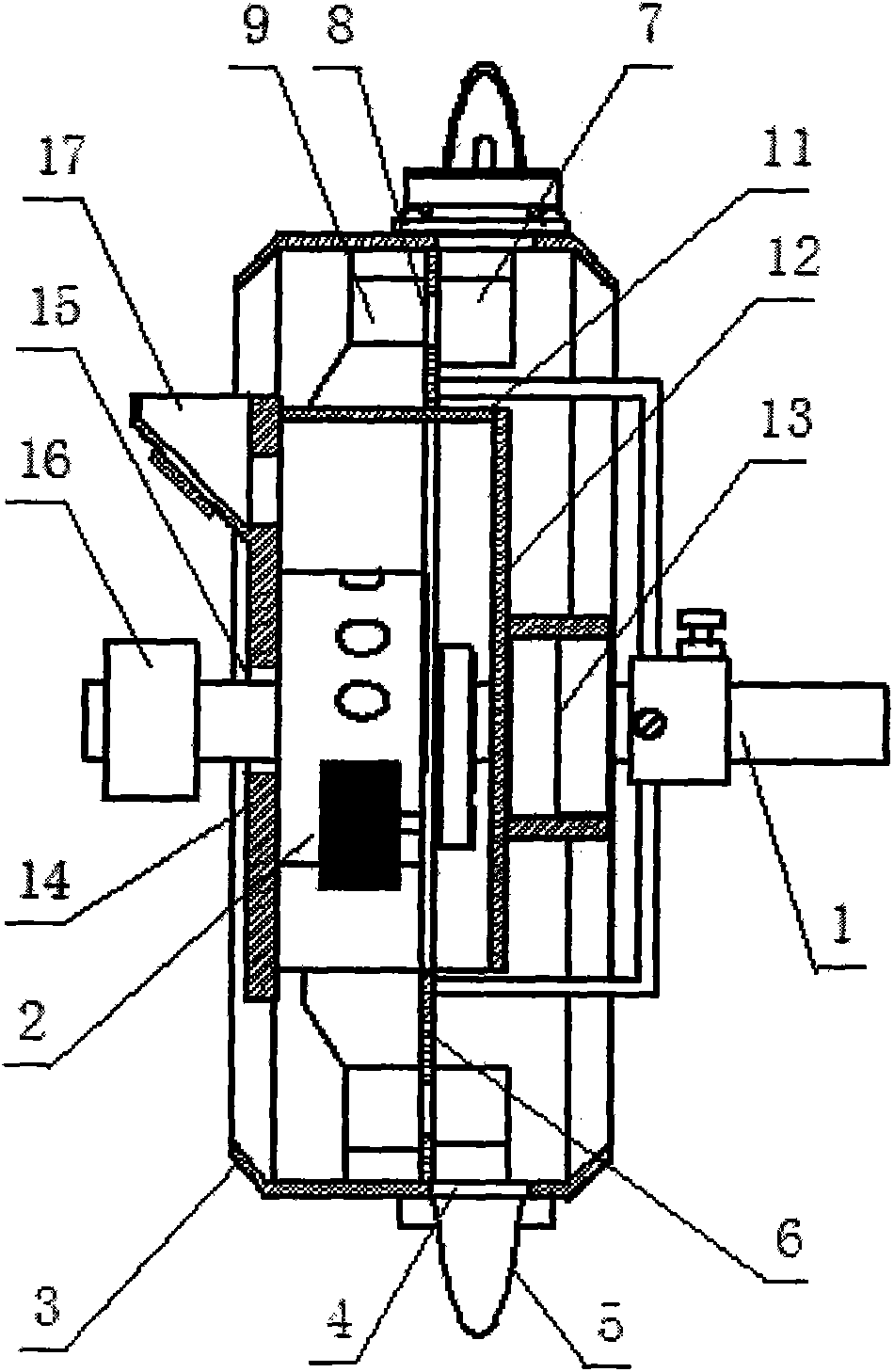 Seed guide device on the hole-on-membrane flat seeding machine