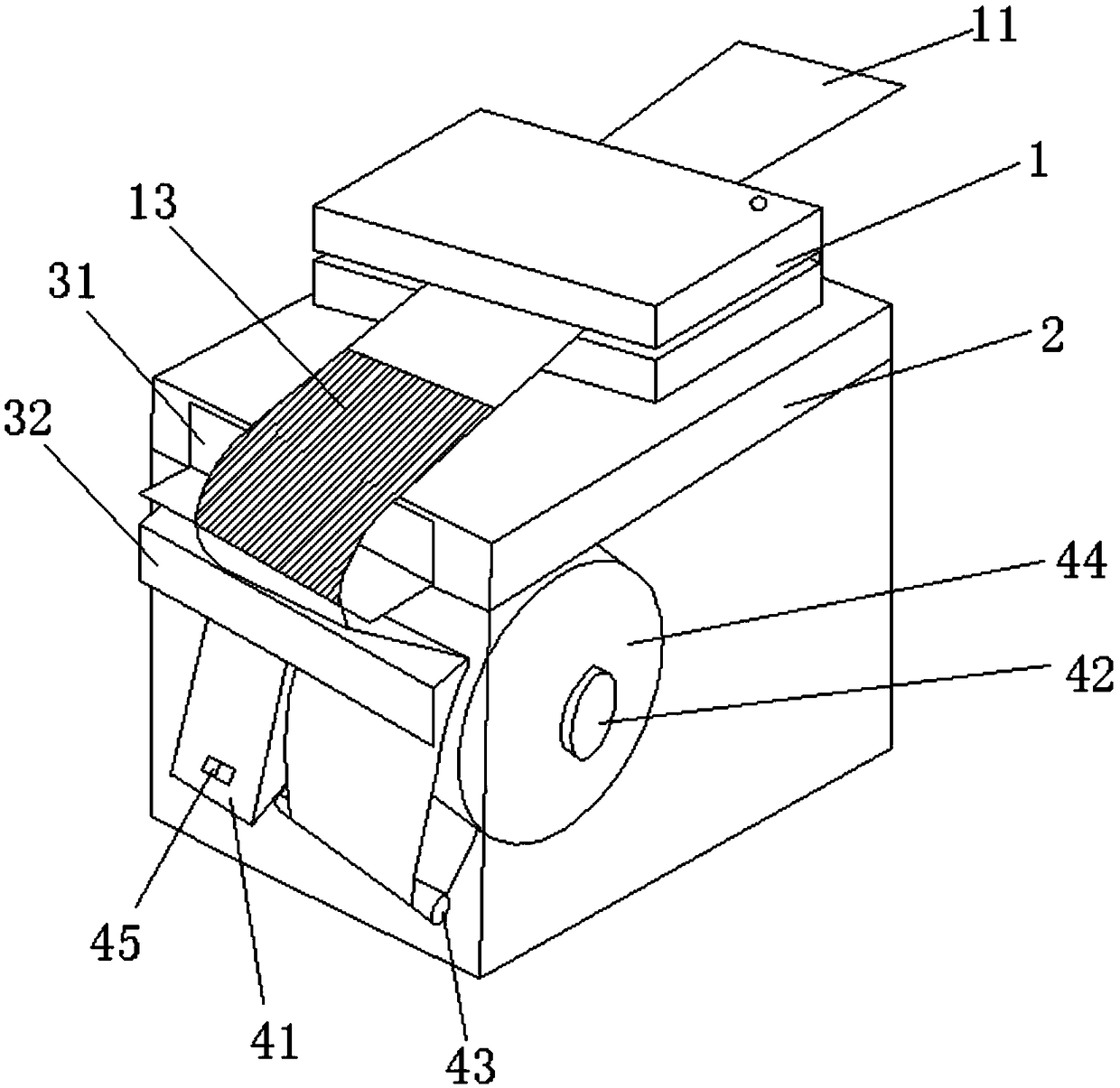 Electronic waybill stripping and synchronous recycling machine