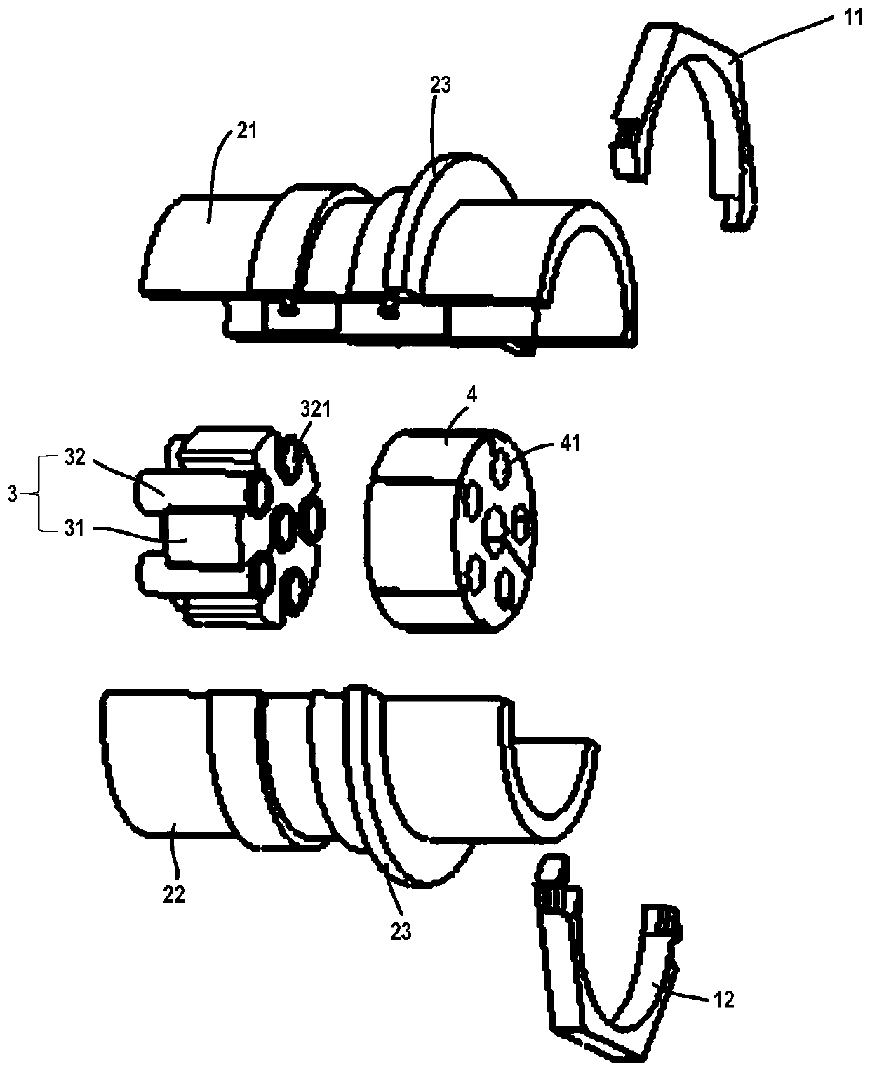 Sealing wall through device and method using the device