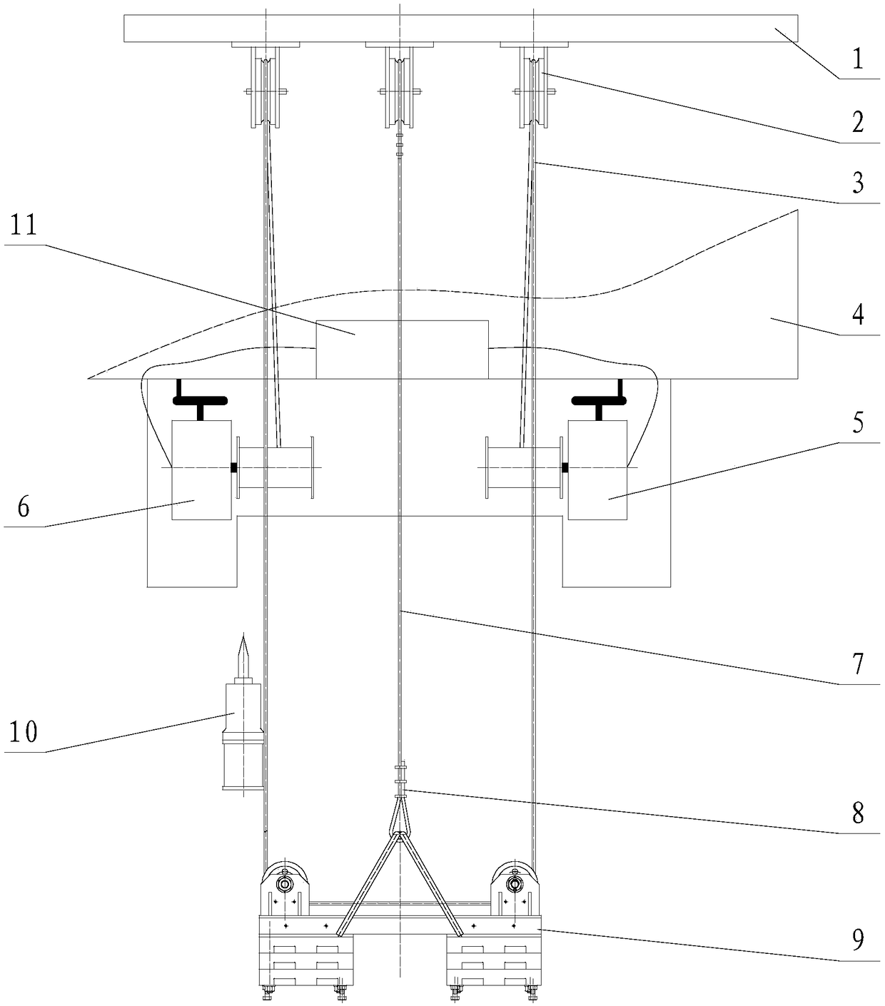 Offshore oil platform based ocean vertical section automatic observation system and method