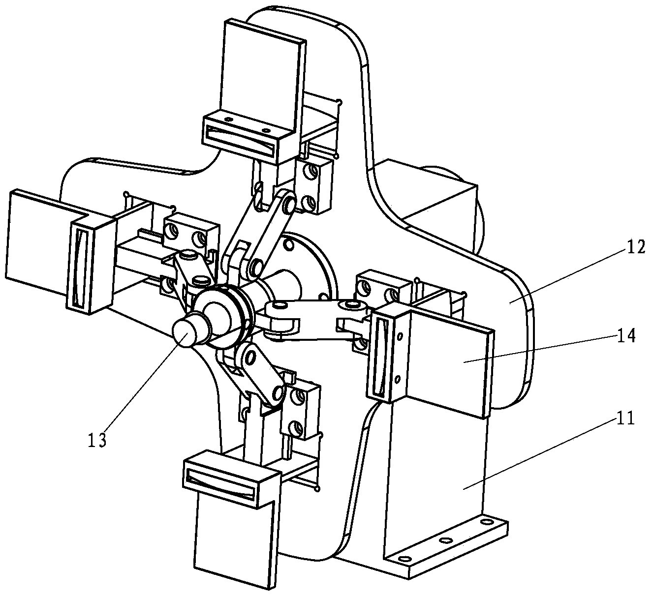 Automatic iron wire shearing and bending device