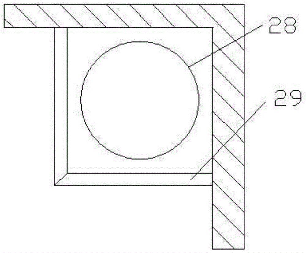 Treatment method for enclosure of upper and lower water pipes in living room