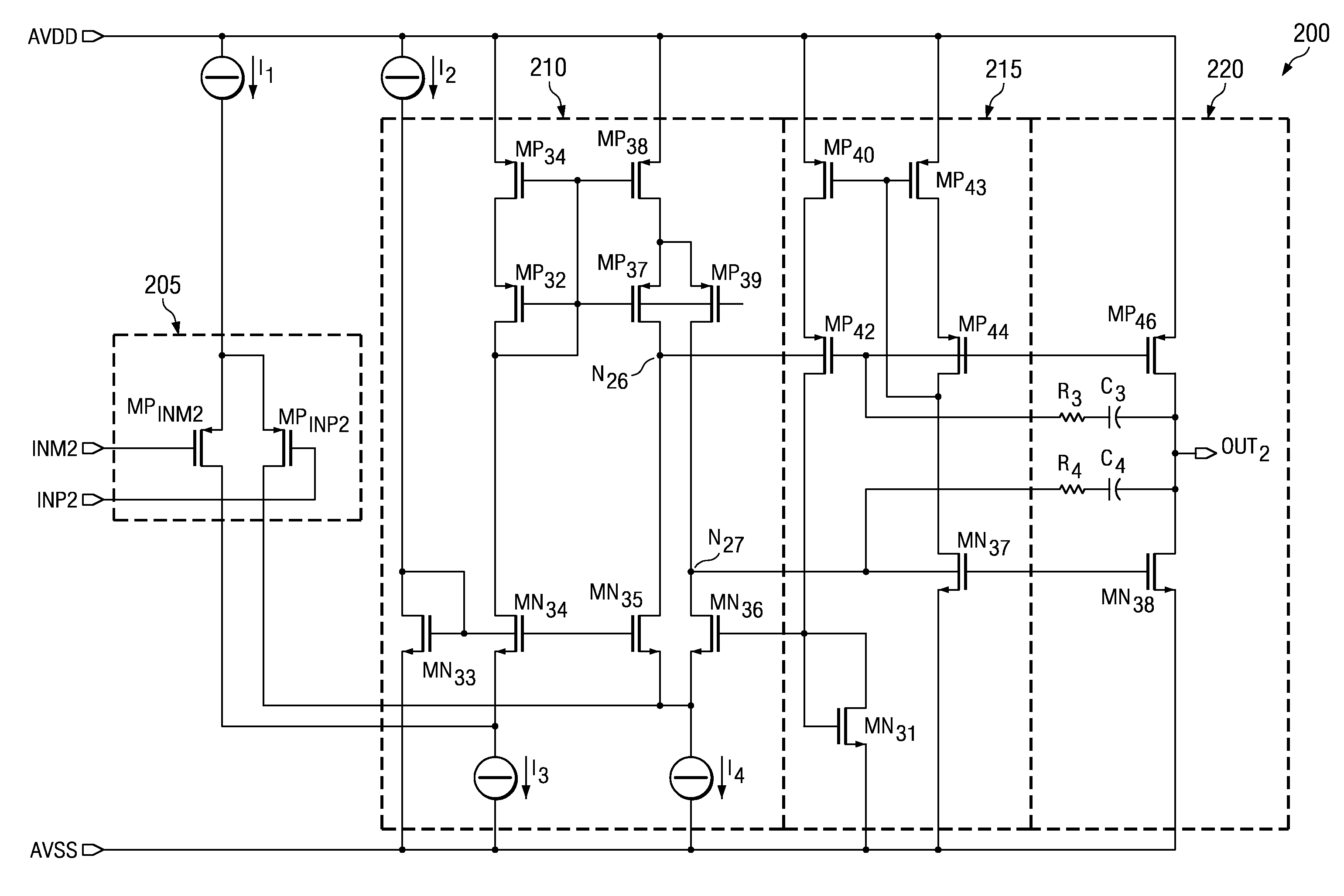 Low voltage amplifier having a class-AB control circuit