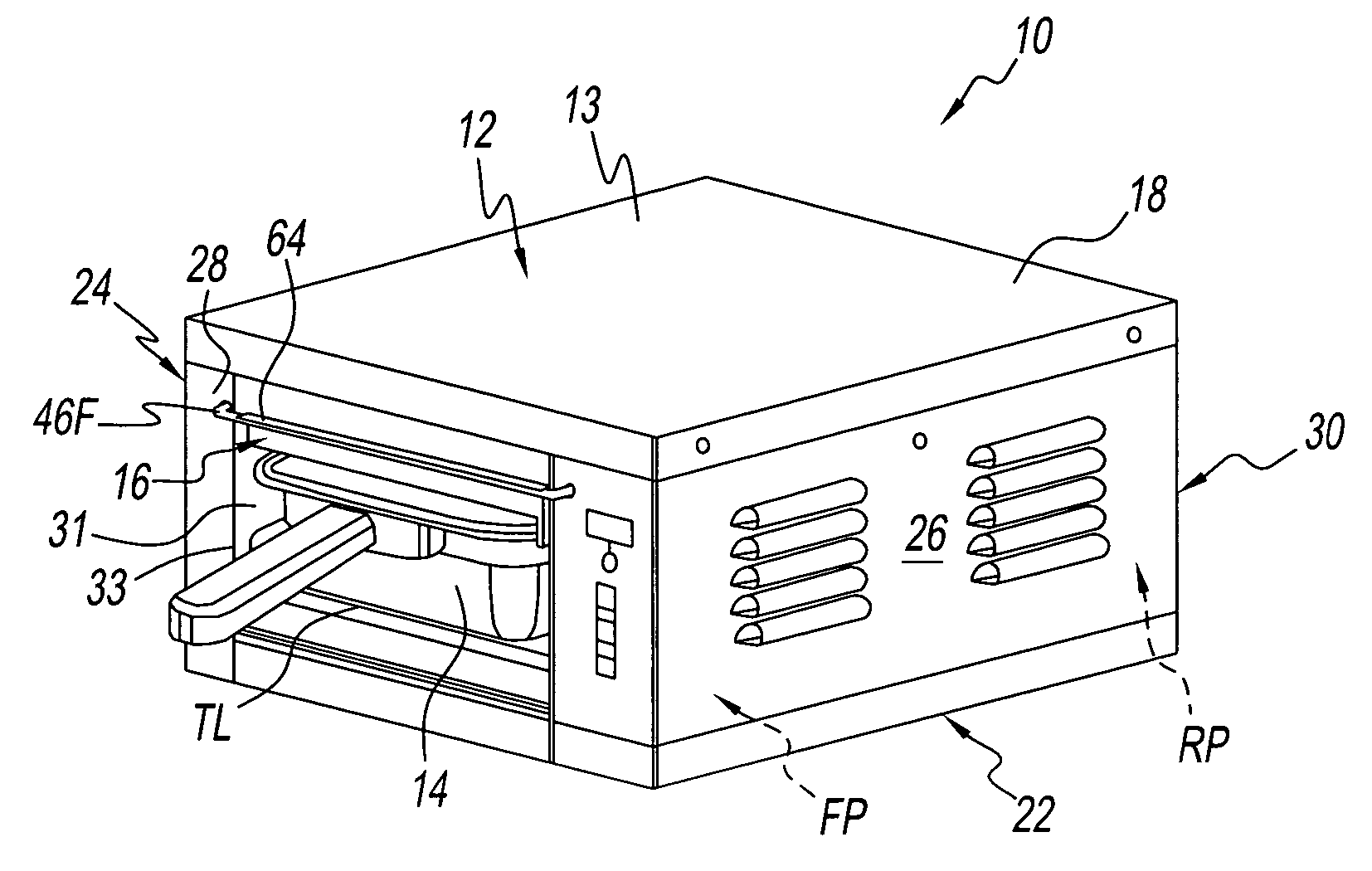 Food holding cabinet with removable tray covers