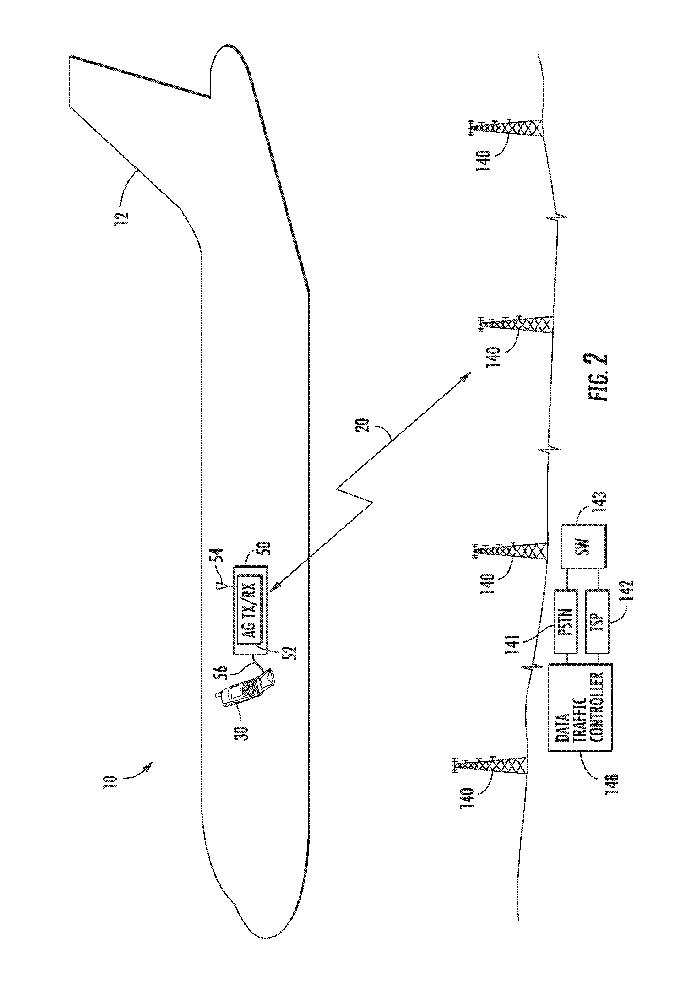 Registration of a ped with an aircraft ife system using an aircraft generated registration identifier and associated methods