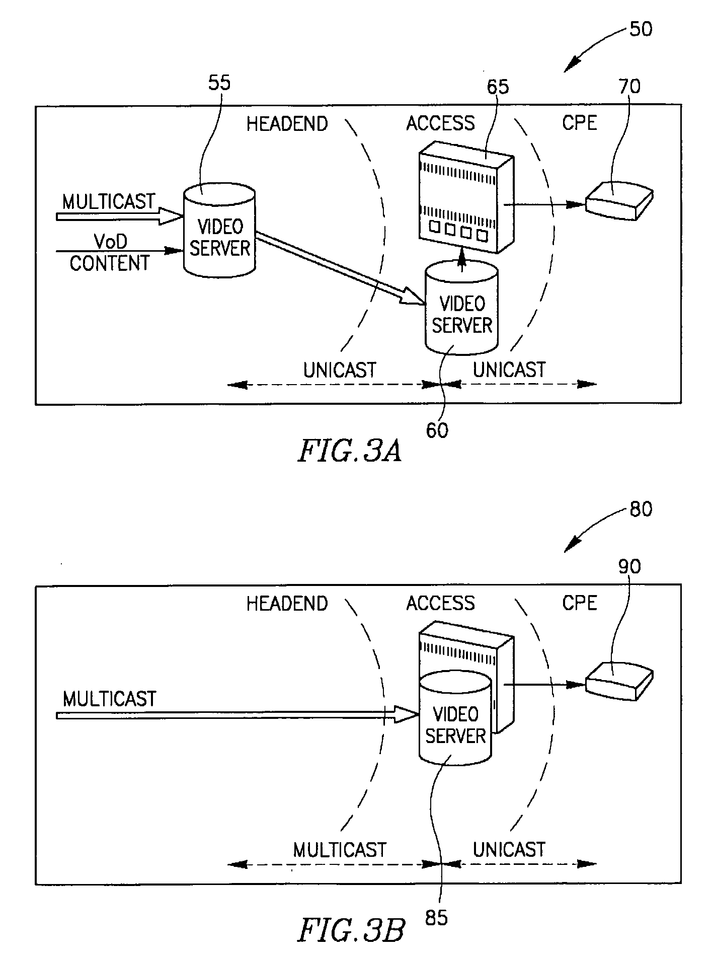 Broadband Communication Network Provided with Media Storage