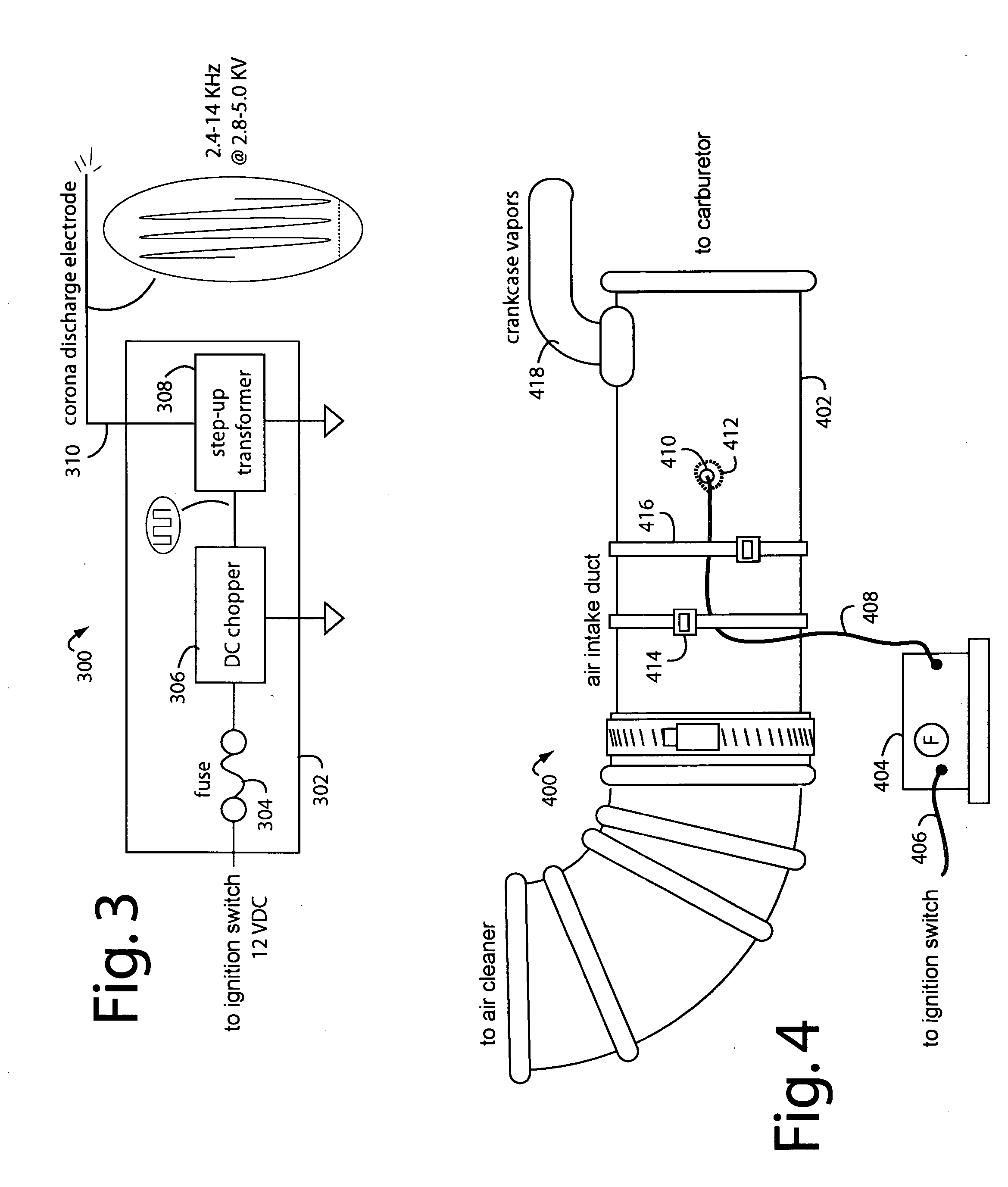 Combustion-engine air-intake ozone and air ion generator