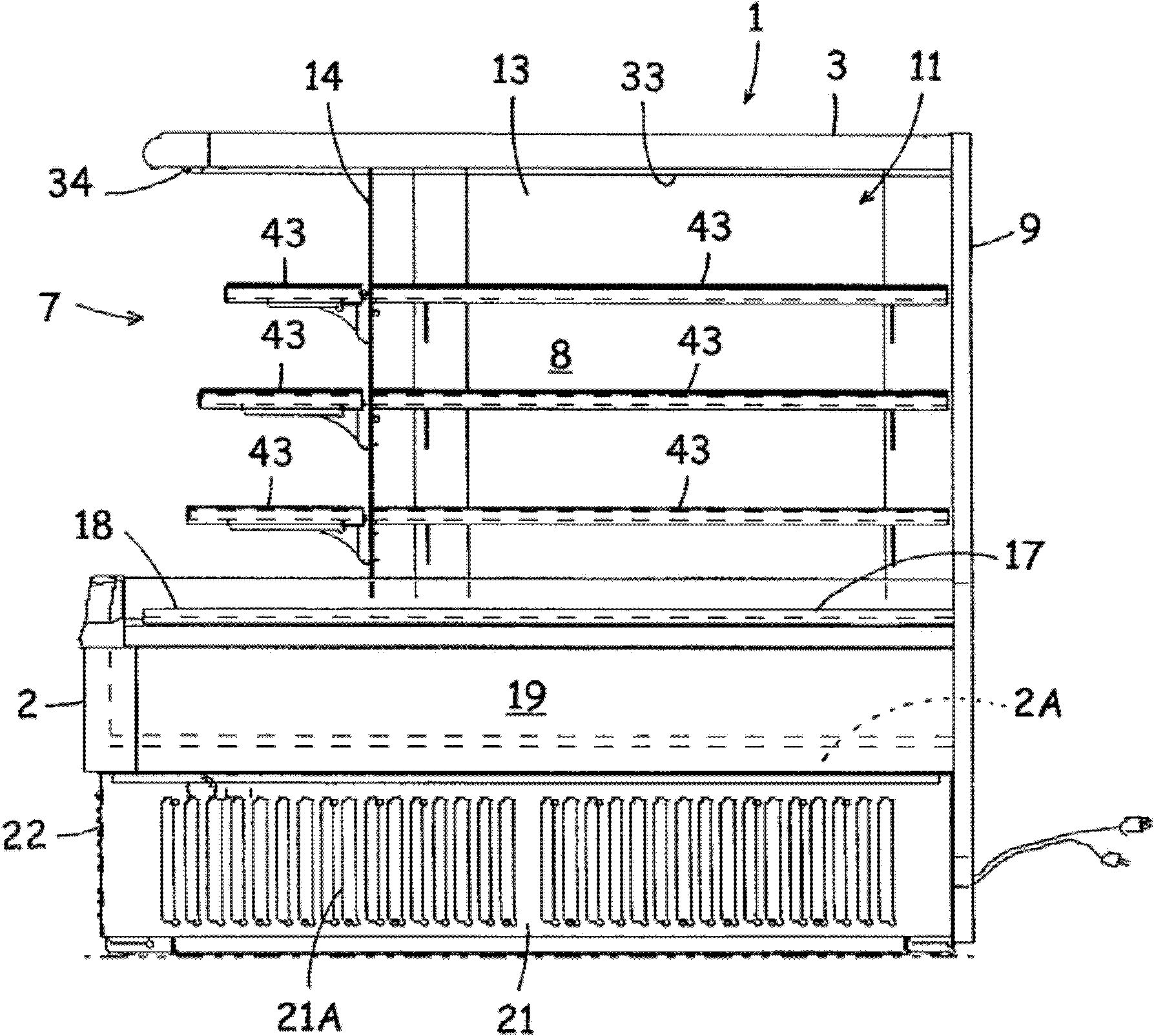 Condensed water evaporating apparatus of cooling device