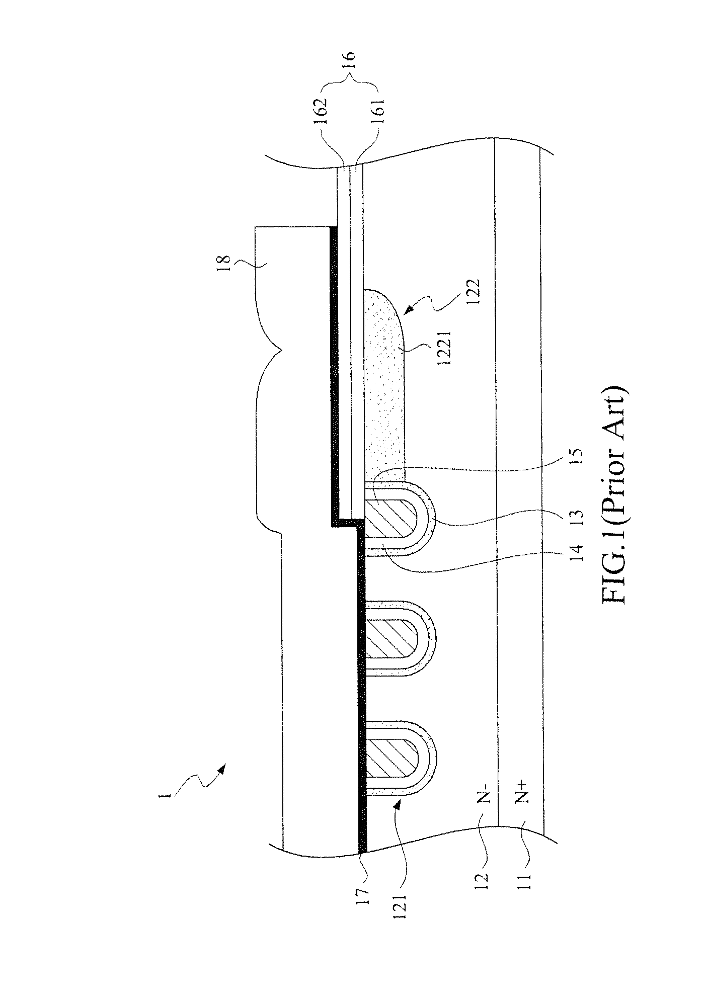 Trenched semiconductor structure