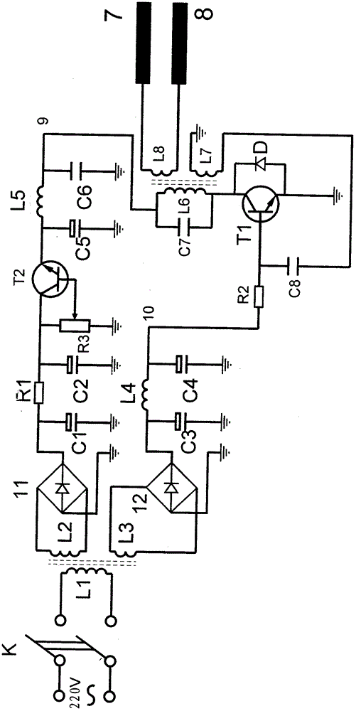 Diathermanous type high-frequency therapeutic device