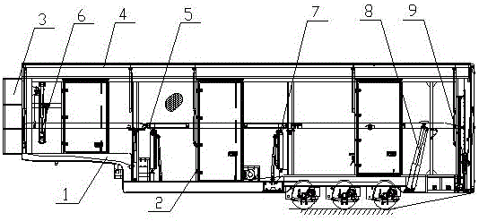 Commodity vehicle transportation van semi-trailer