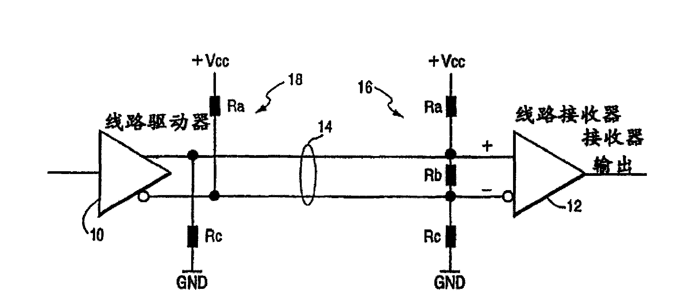 Device and method for impedance matching and bias compensation for difference transmission lines