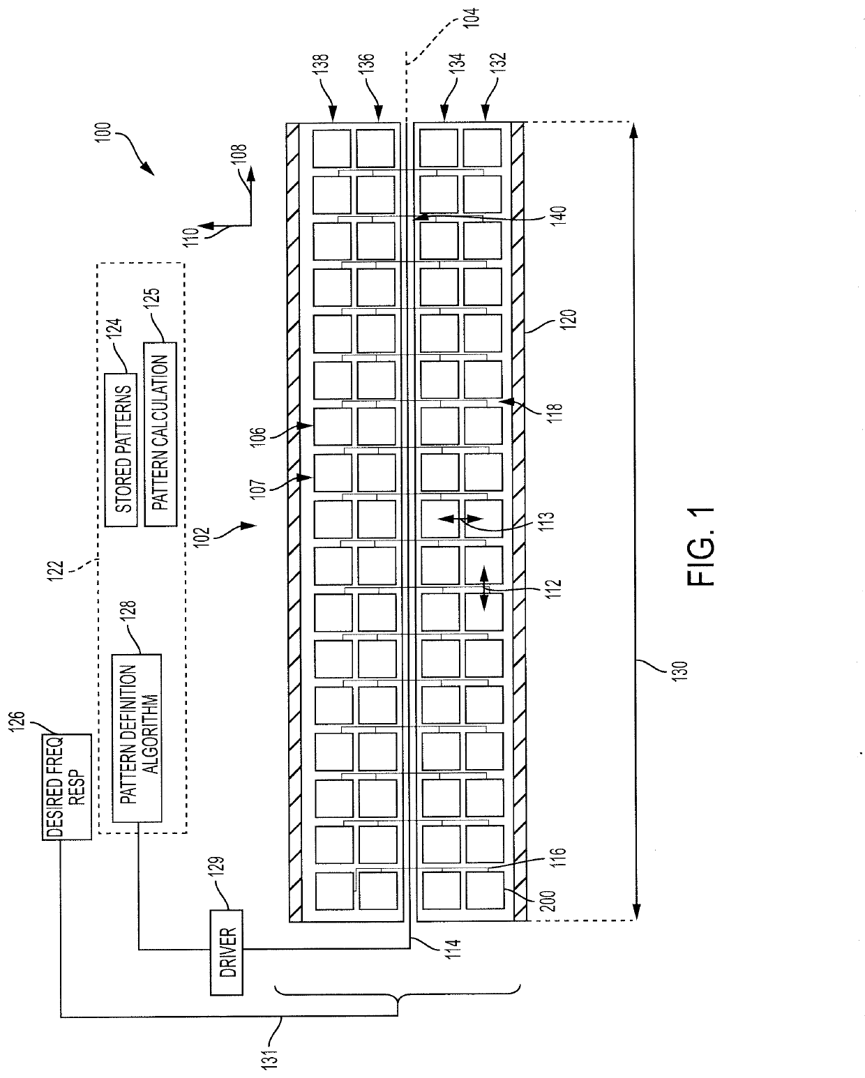 Transmission line with tunable frequency response