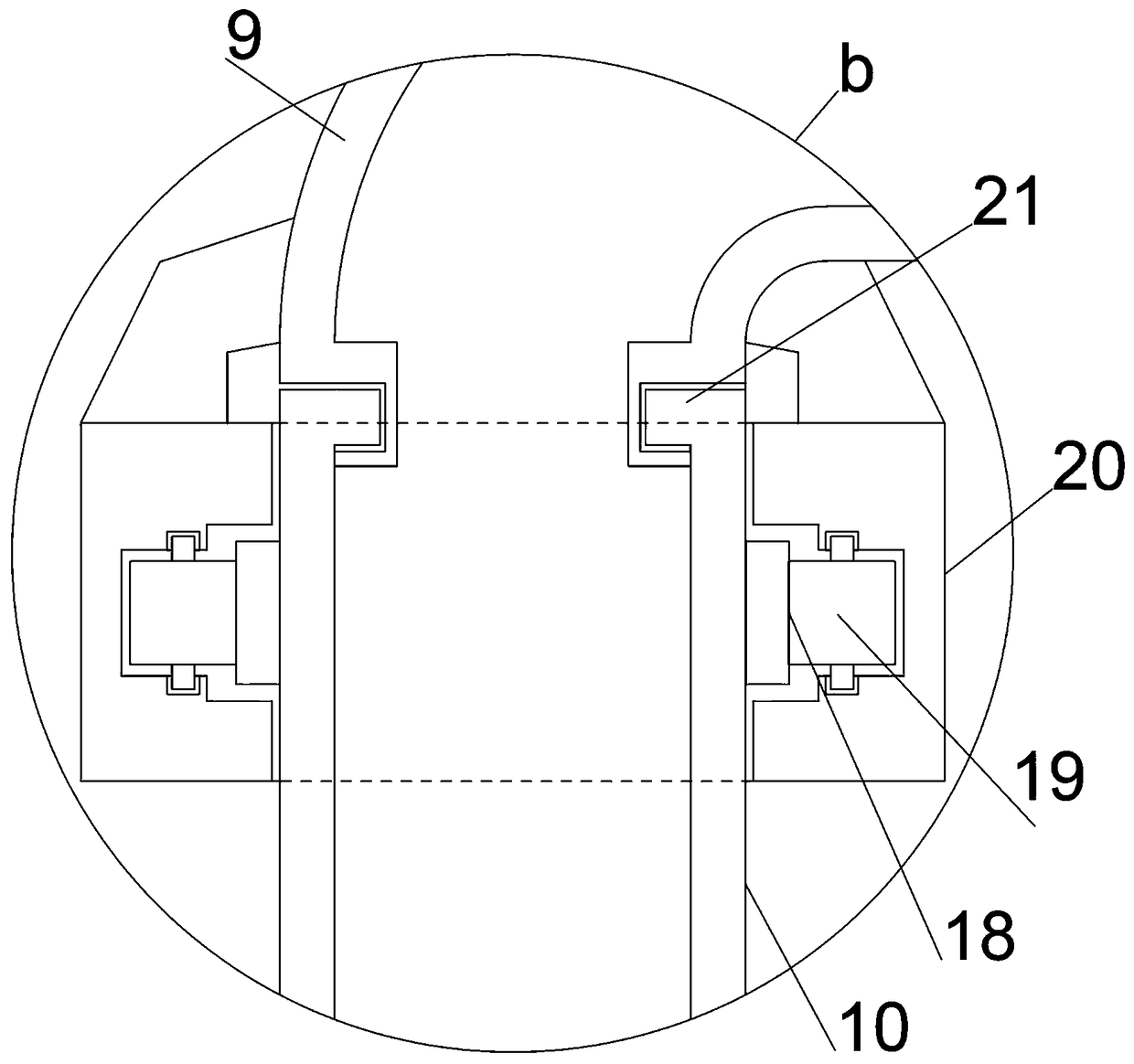 Filter flow dislocation reducing aeration device