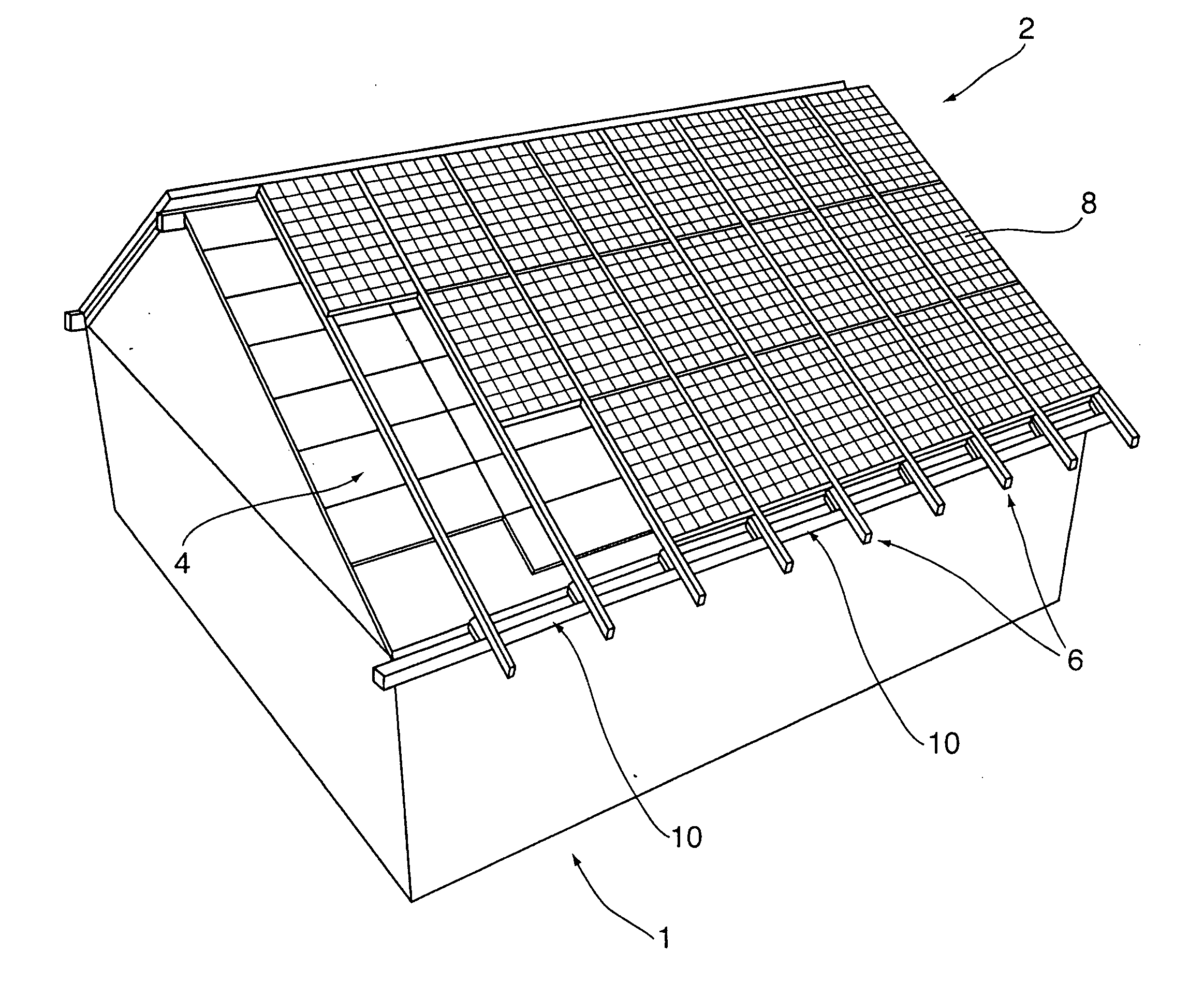 Solar panel roof surface