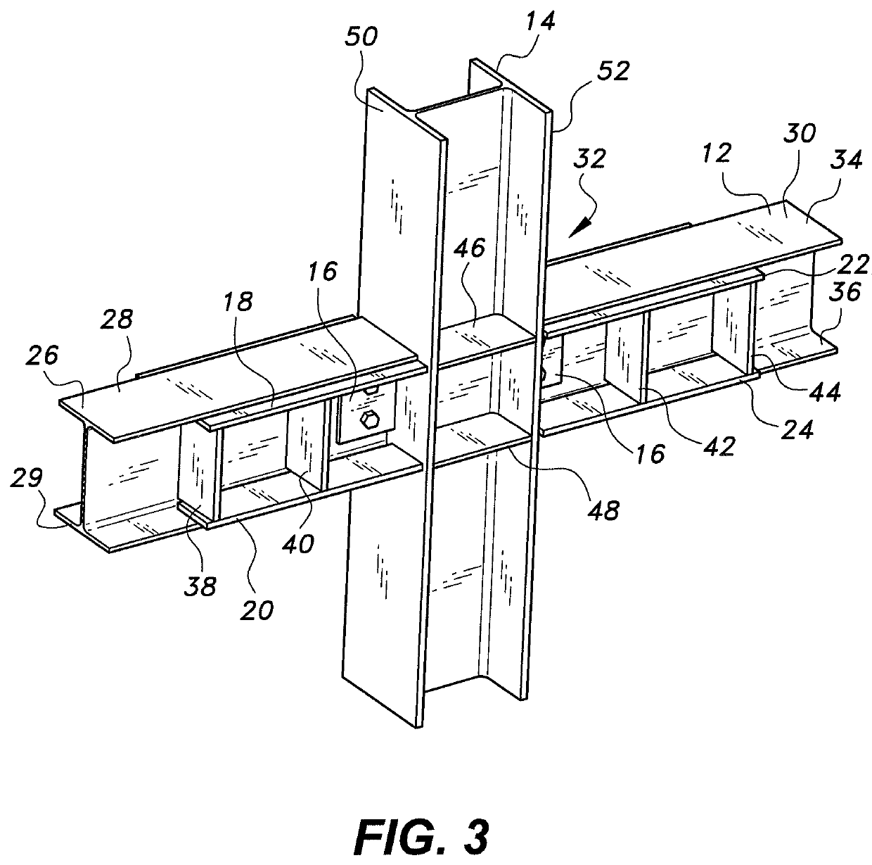 Reinforced joint for beam-column connection