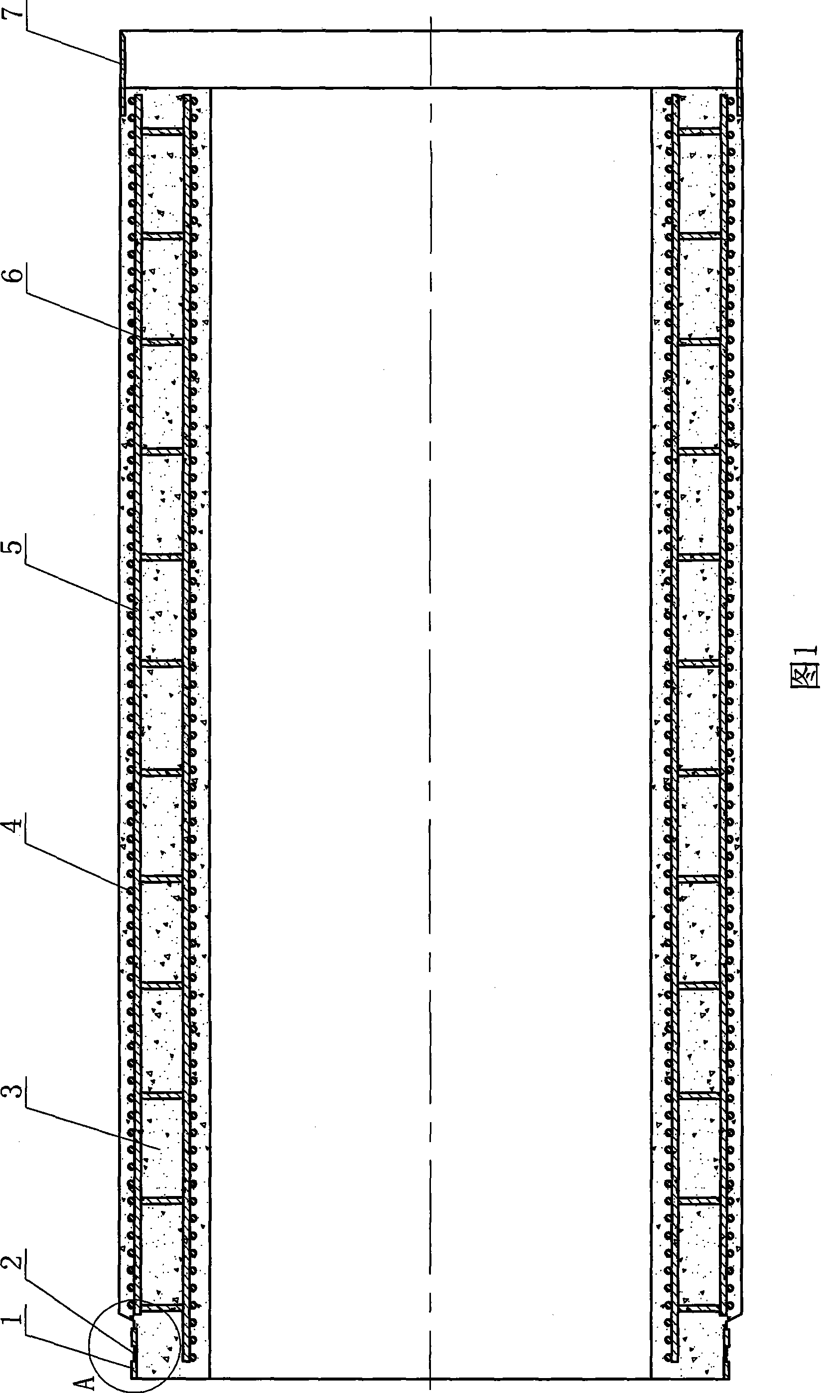 Concrete ceiling coil for steel ring with concave type insertion opening