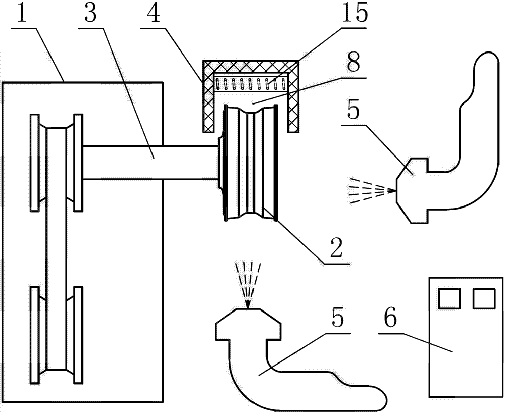 Aluminum alloy cold spraying device and method for magnesium alloy hub