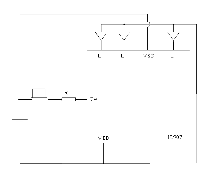 Light-emitting diode (LED) flashing light