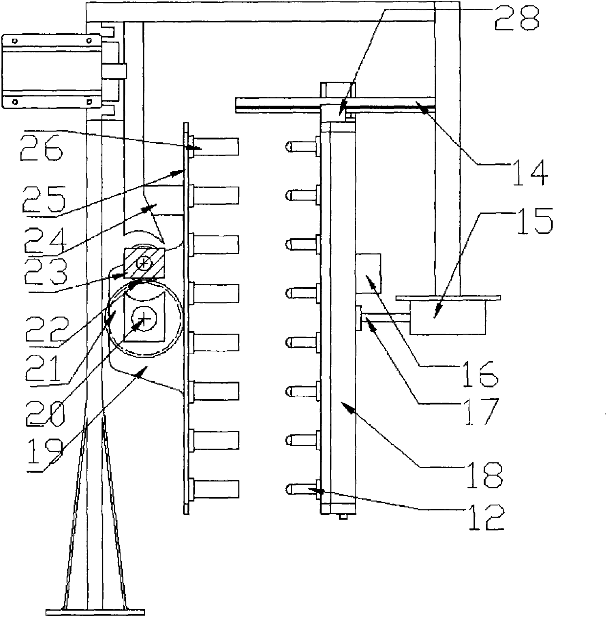 Combined type preform taking and cooling device and method thereof