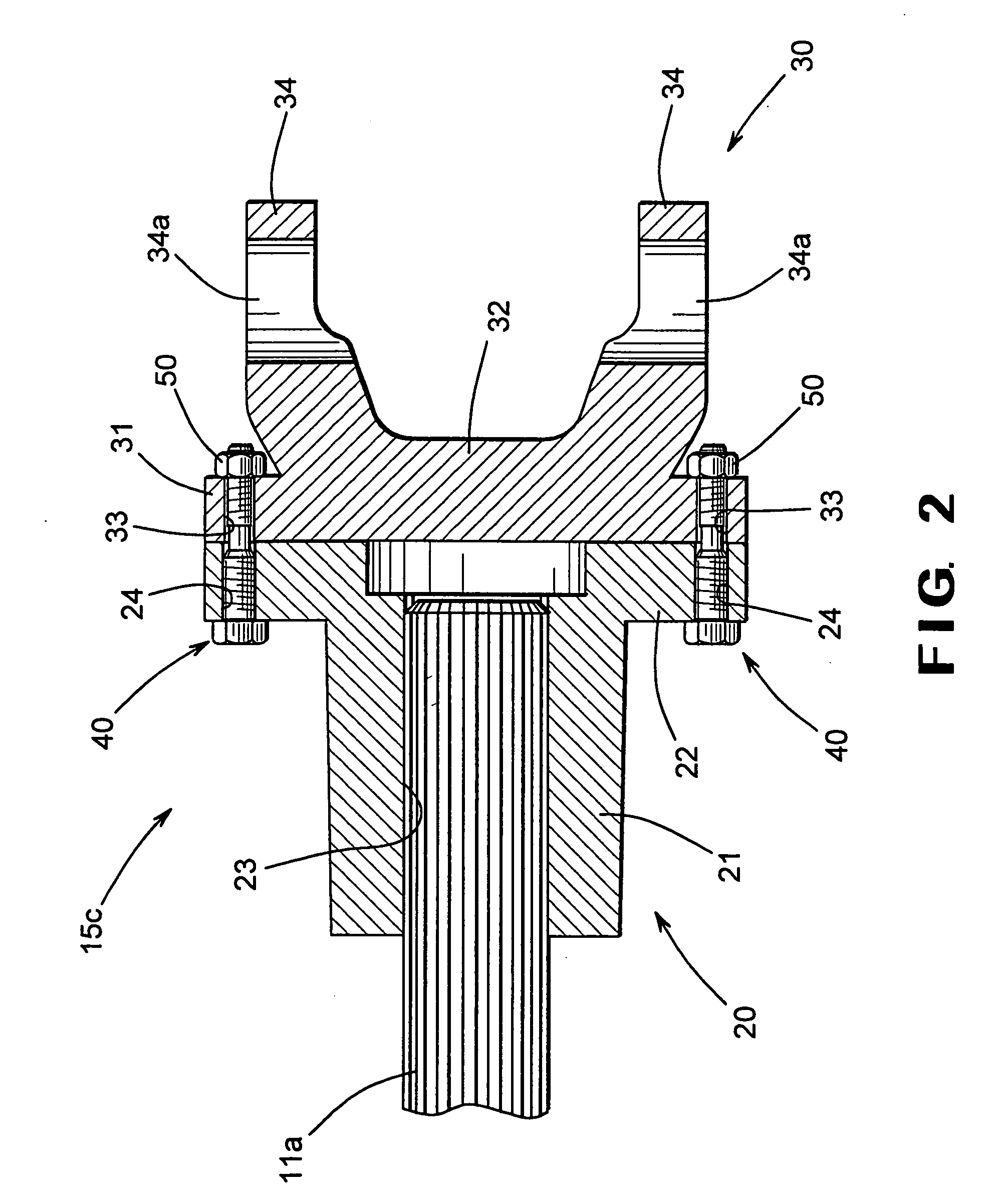 Fastener with opposite hand threads for securing two components together