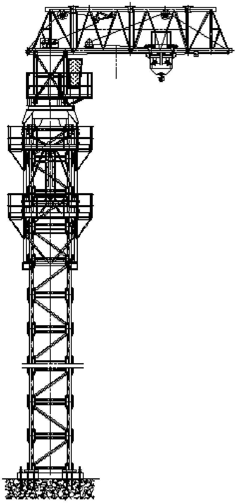 Twin-tower type crane