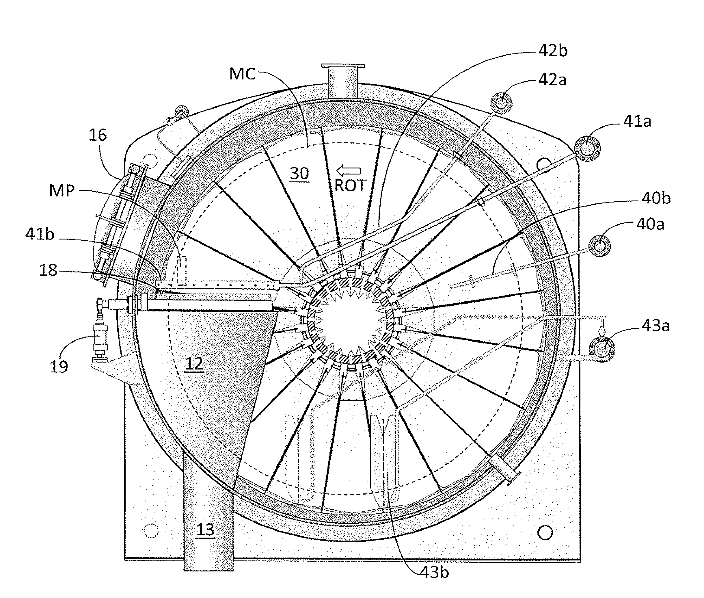 Method and equipment for measuring the filter sectors in disc filters