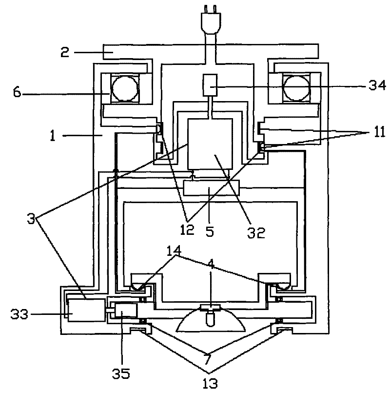 Voice control omnibearing rotating top light