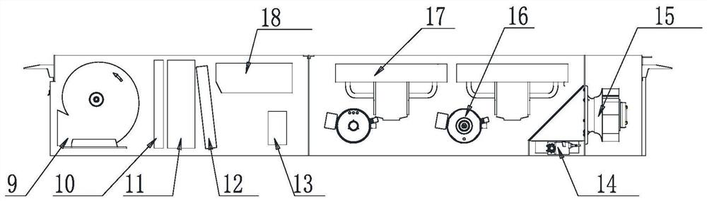 Gas control system for train and train