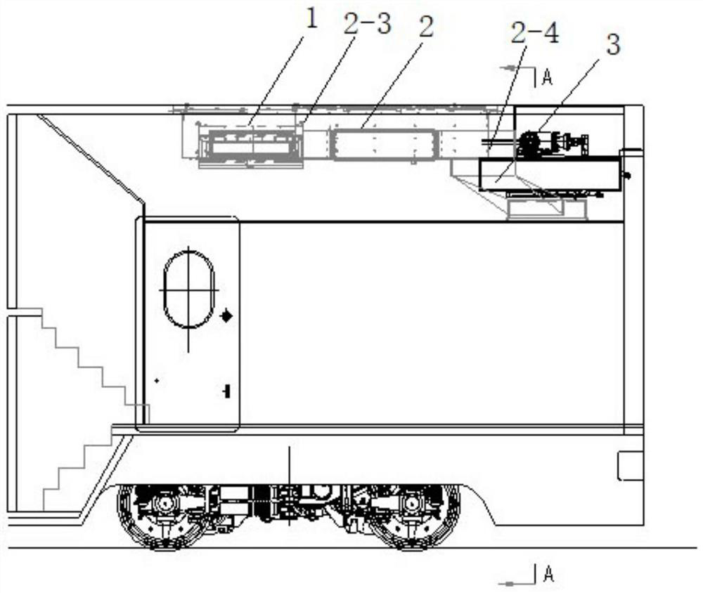 Gas control system for train and train