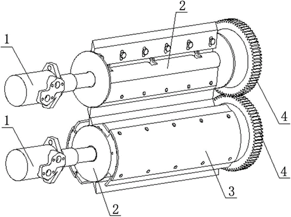 Sugarcane cutting off device and sugarcane harvester