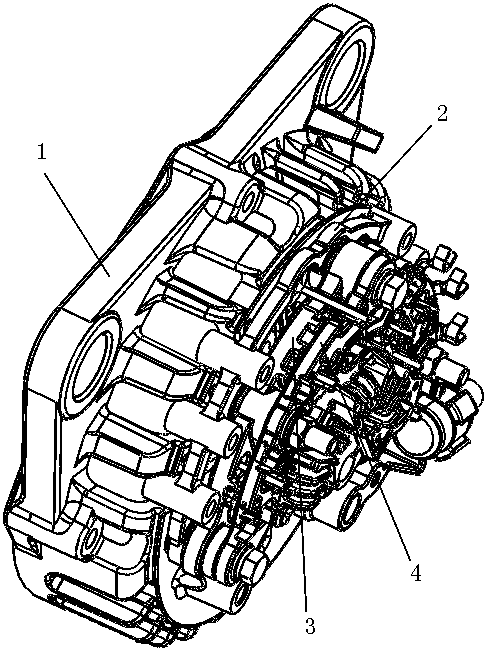 An integrated structure of rectifier bridge rear cover