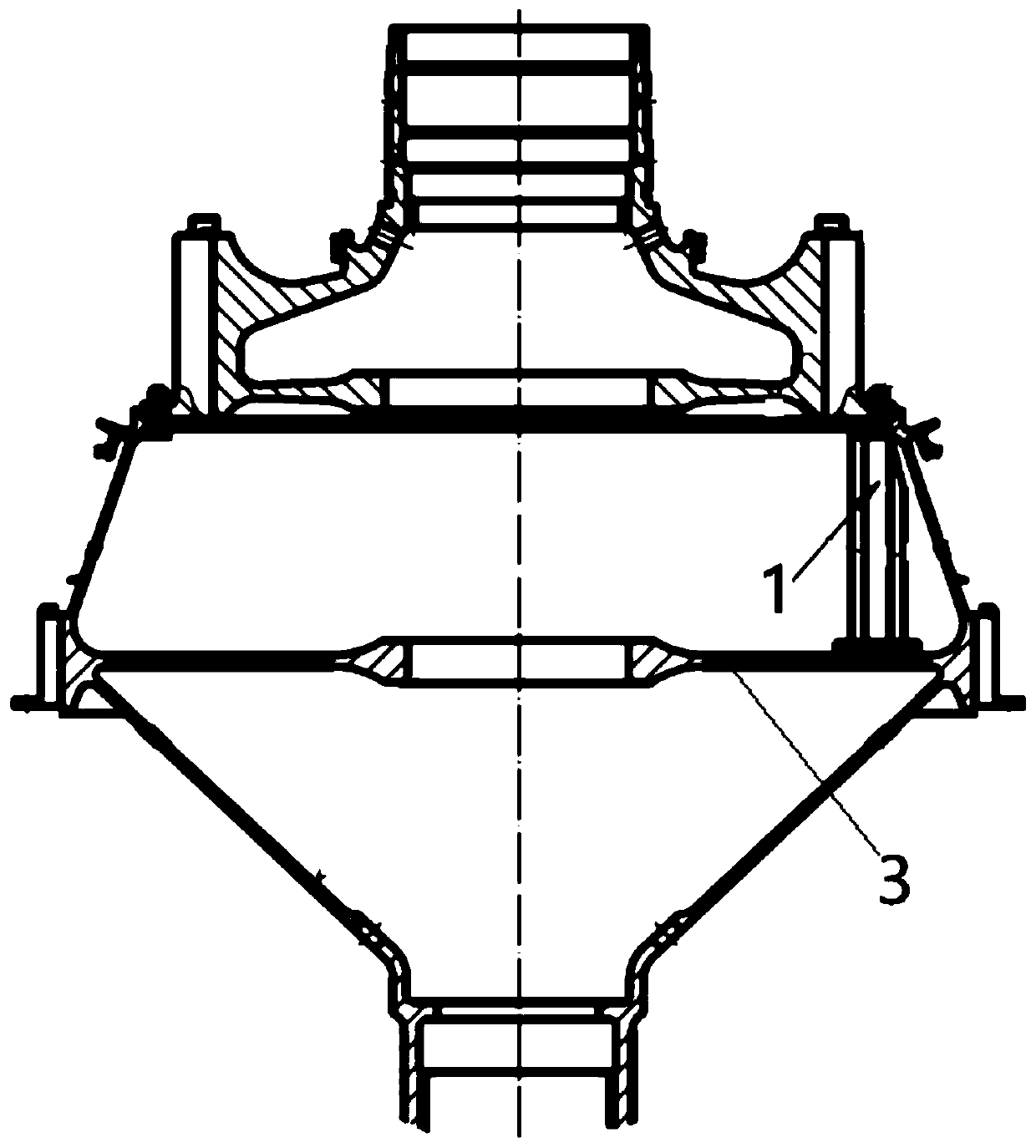 Device and method for mounting D bolt in blind cavity of rotating part