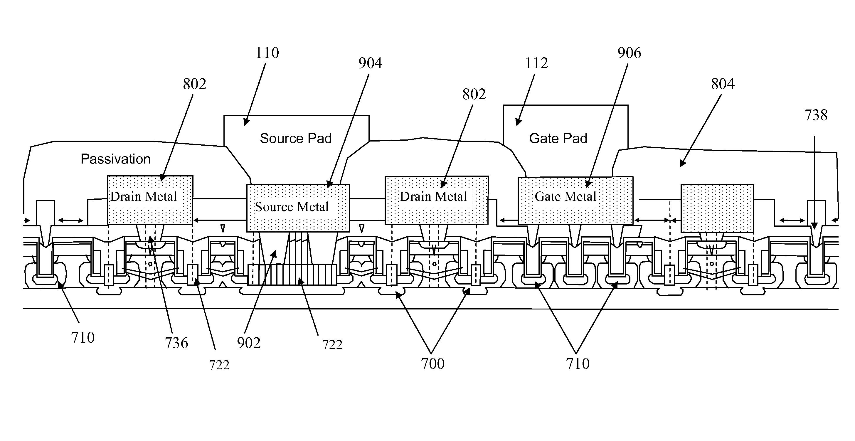 True csp power mosfet based on bottom-source ldmos