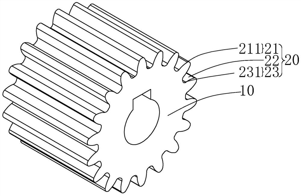 Low-vibration mute gear