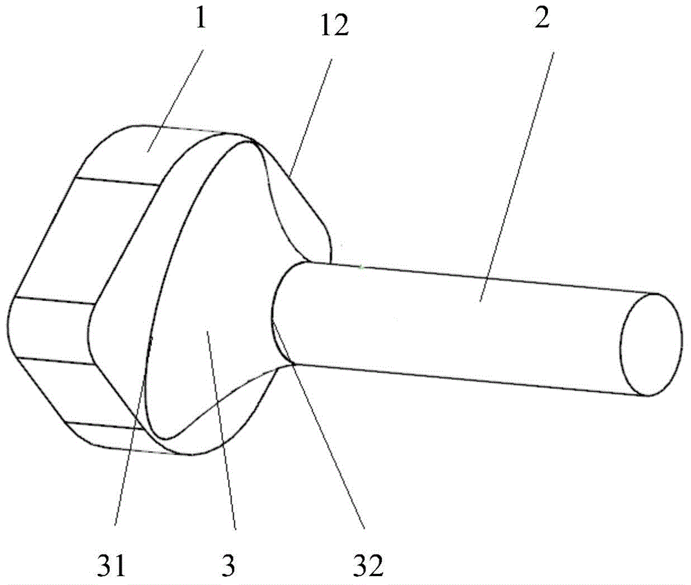 Cast blade upset head blanking forming piece