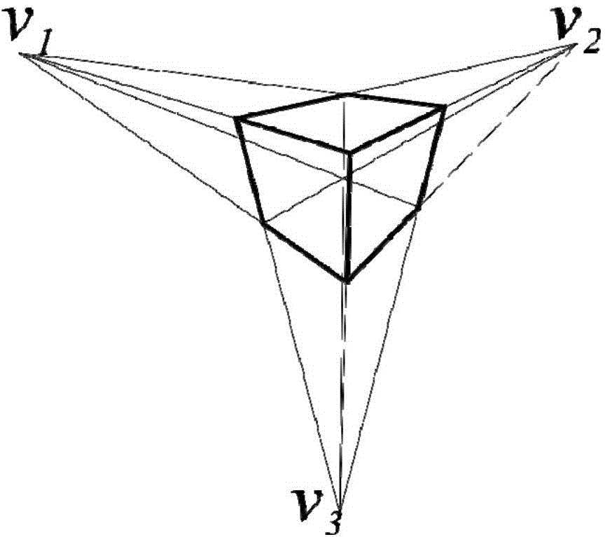 Method and system for interactively creating three-dimensional curve by use of perspective relation