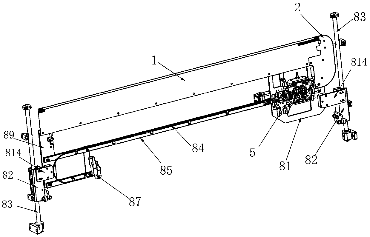 Threading plate bottoming device of flat knitting machine