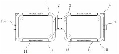 Wearing device of intelligent Bluetooth headset glasses